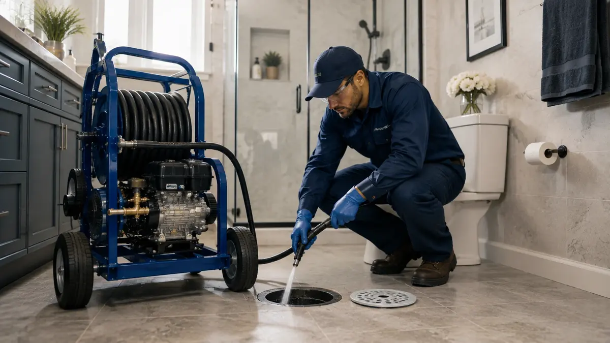Bathroom Drain Hydro Jetting in Victorville
