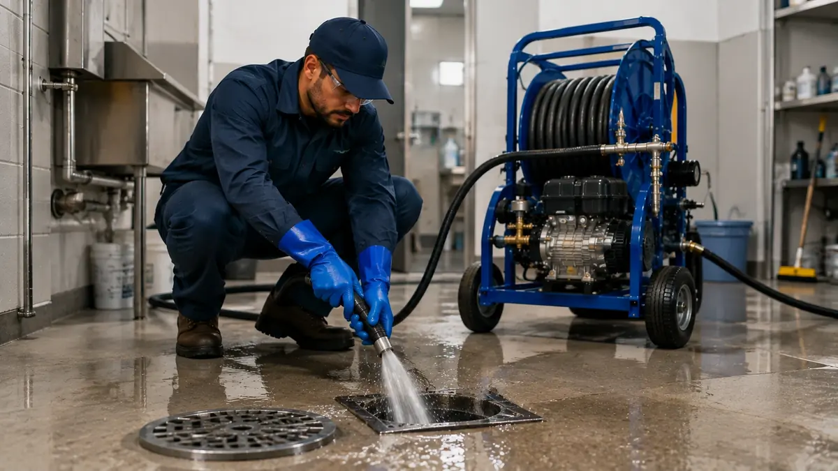 Floor Drain Hydro Jet Cleaning in Victorville