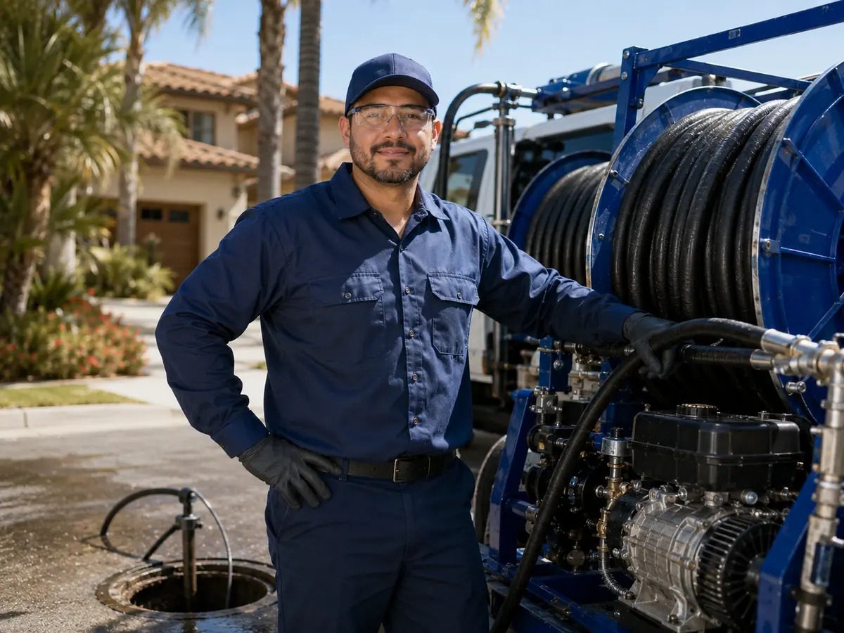 Hydro jet sewer cleaning in Victorville