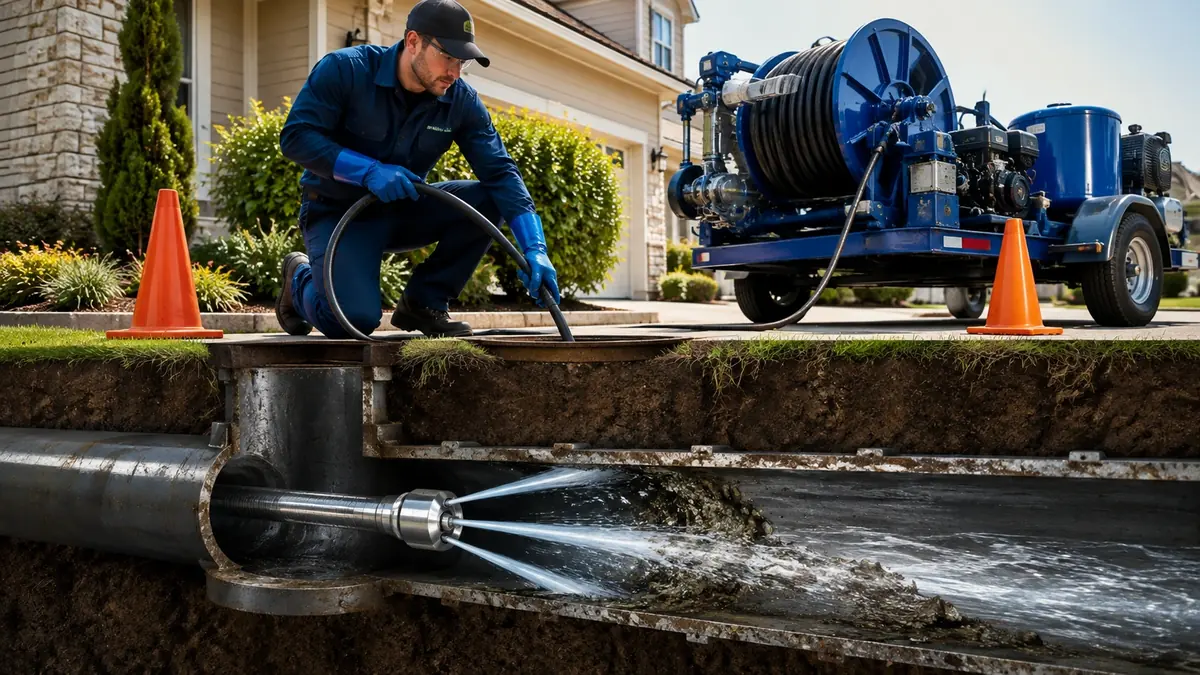 Main Sewer Line Hydro Jet Cleaning in Victorville