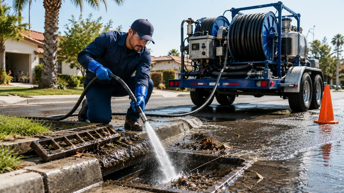Storm Drain Hydro Jet Cleaning in Victorville