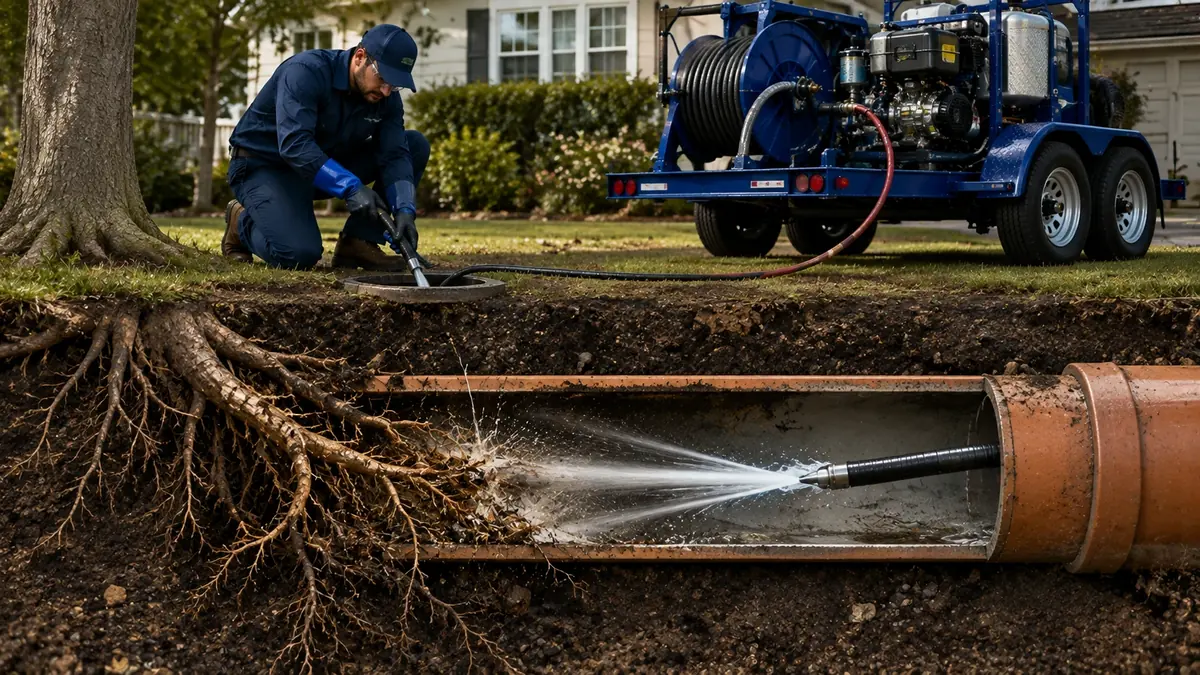 Tree Root Removal with Hydro Jetting in Victorville